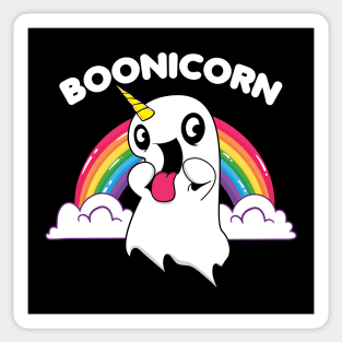 Boonicorn Cute Unicorn Rainbow Ghost Halloween Costume Sticker